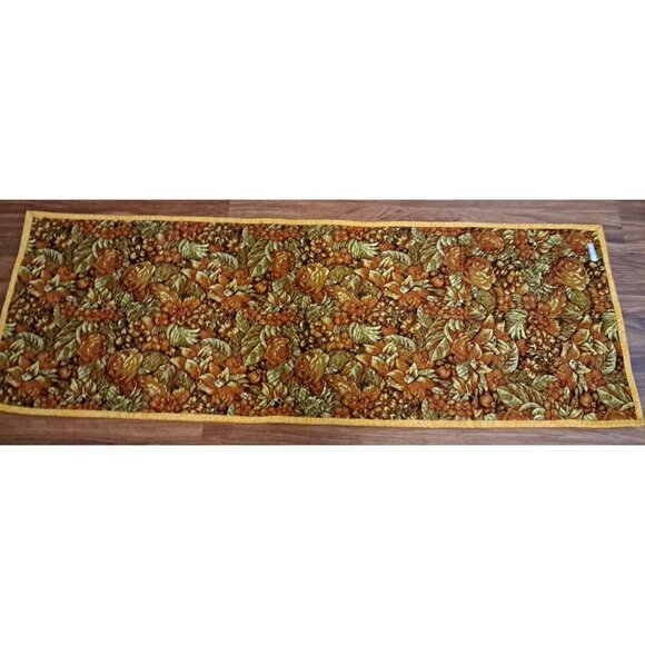 Quilted Centerpiece Table Runner Handmade Reversible Patchwork Floral 53x18 - Picture 3 of 5